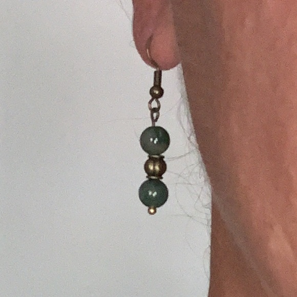21123 ⭐️Moss Agate Earrings⭐️ - Picture 4 of 5